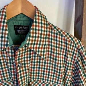 Vintage wool flannel Puritan Aquawool Lg